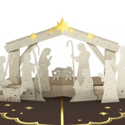 Lovepop Greeting Cards|Religious|Elegant Nativity Pop-Up Card