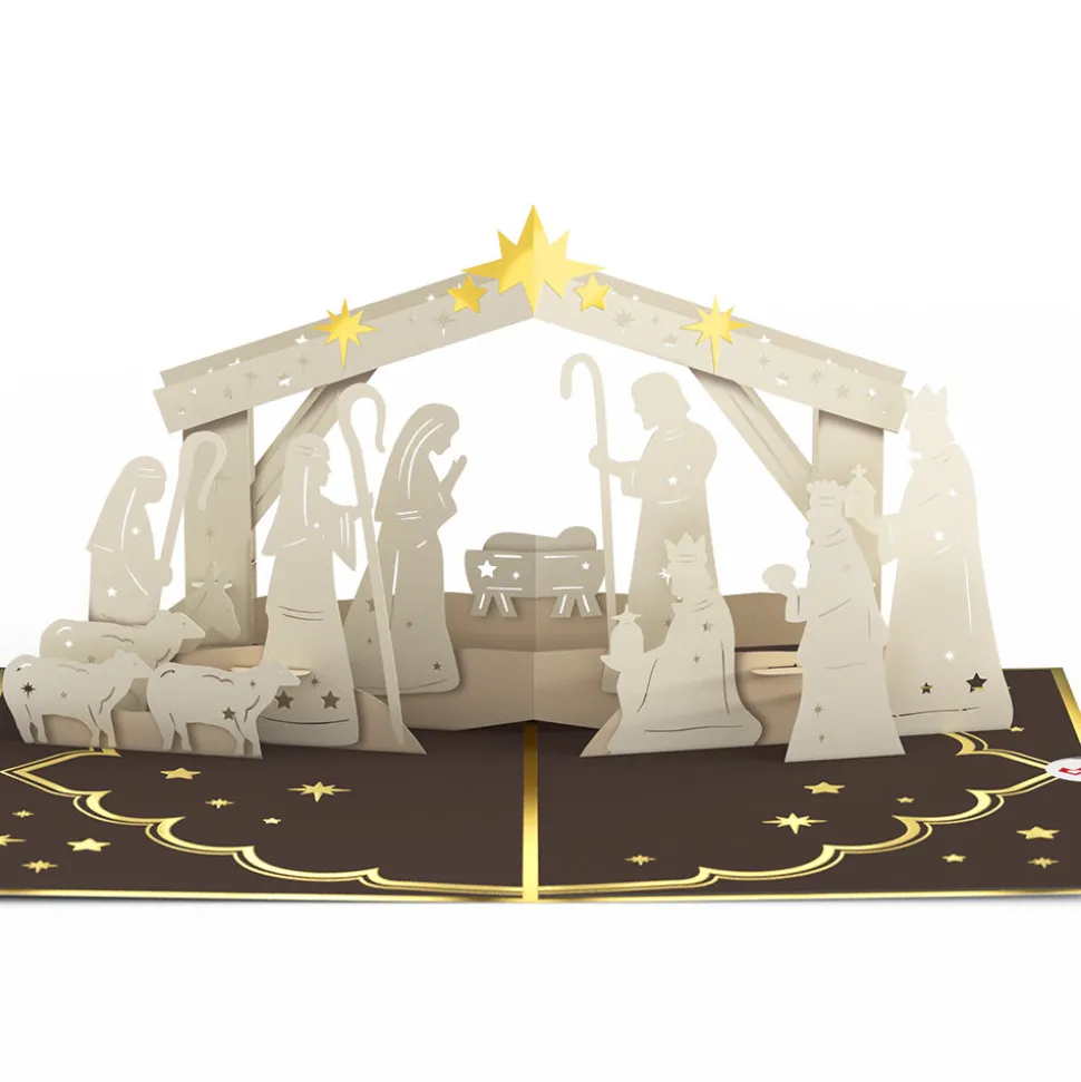 Lovepop Greeting Cards|Religious|Elegant Nativity Pop-Up Card