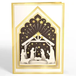 Lovepop Greeting Cards|Religious|Elegant Nativity Pop-Up Card