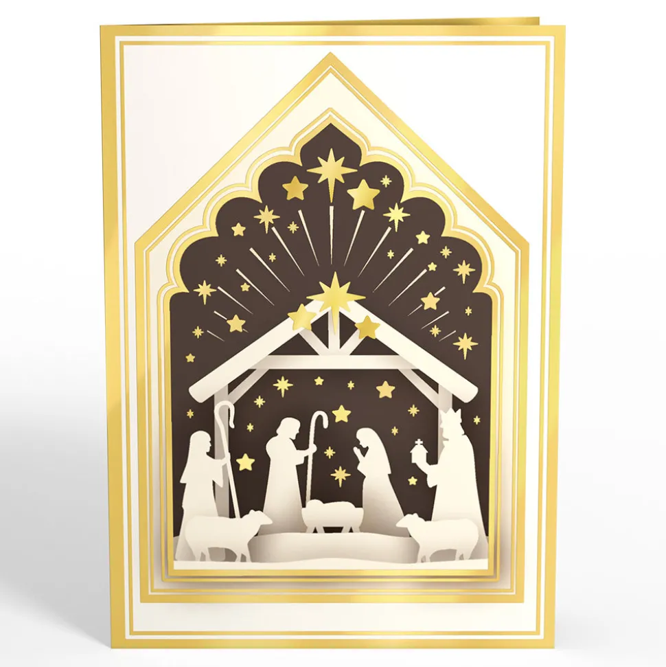 Lovepop Greeting Cards|Religious|Elegant Nativity Pop-Up Card