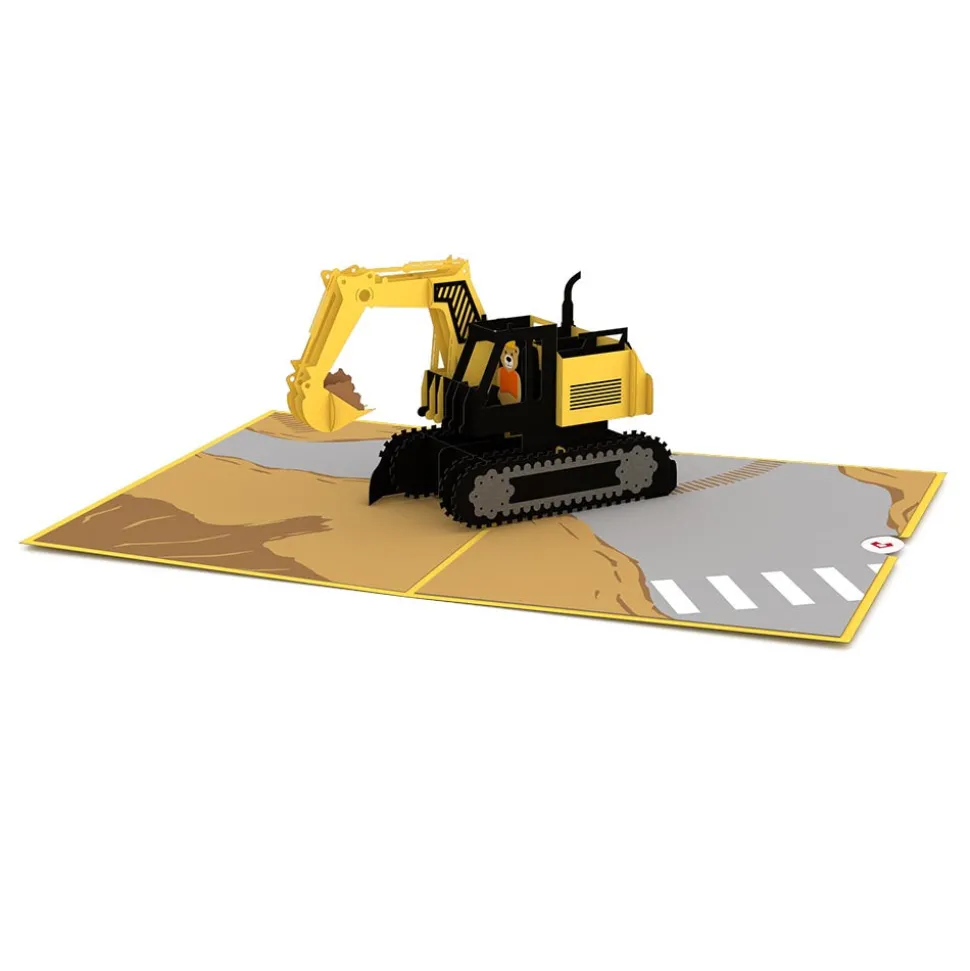 Kids Lovepop Greeting Cards|Just Because|Excavator Pop-Up Card