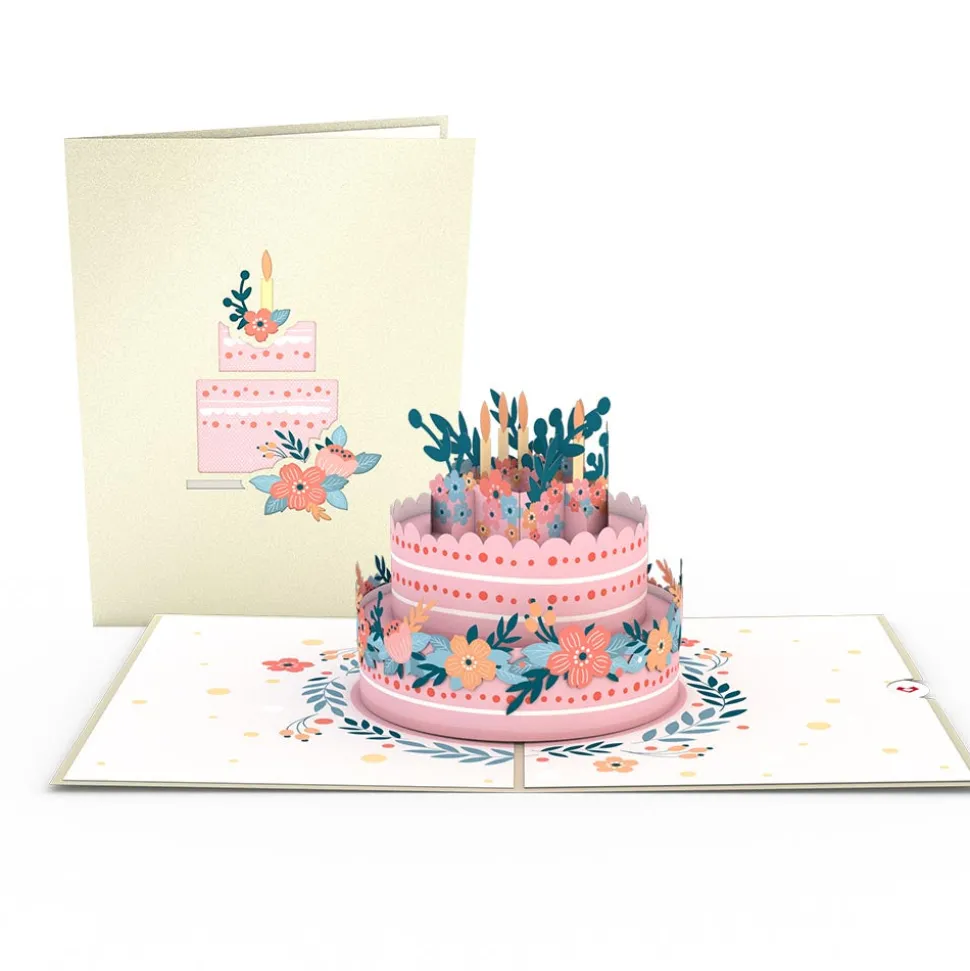 Lovepop Greeting Cards|Birthday|Floral Birthday Cake Pop-Up Card