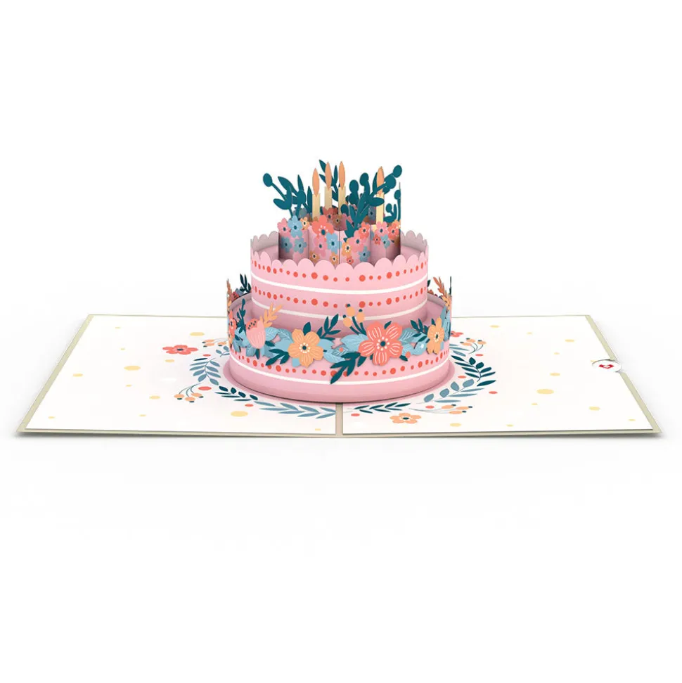 Lovepop Greeting Cards|Birthday|Floral Birthday Cake Pop-Up Card