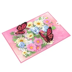 Lovepop Greeting Cards|Just Because|Floral Garden Butterflies Pop-Up Card