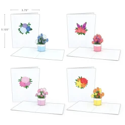 Lovepop Notecards|Get Well|Flower Pot Notecards (Assorted 4-Pack)