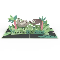 Lovepop Greeting Cards|Just Because|Friendship Sloth Pop-Up Card