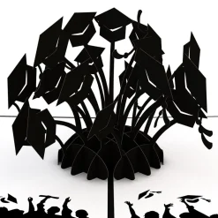 Lovepop Greeting Cards|Congratulations|Graduation Hats Black Pop-Up Card