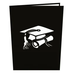 Lovepop Greeting Cards|Congratulations|Graduation Hats Black Pop-Up Card