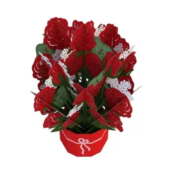 Lovepop Pop-Up Bouquets|Card & Gift Bundles|Grand Red Rose Valentine’s Day Bundle