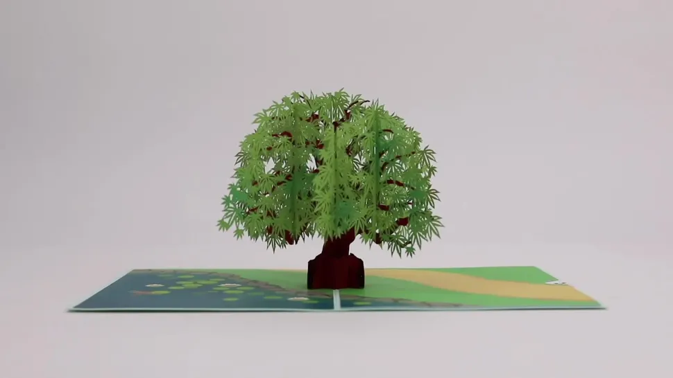 Lovepop Greeting Cards|Just Because|Green Maple Tree Pop-Up Card