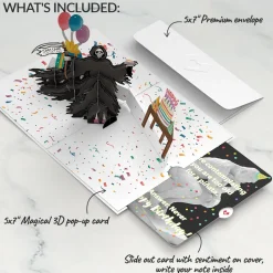 Lovepop Birthday|Grim Reaper Dark Humor Birthday with The Thinker Pop-Up Card and Sentiment Set