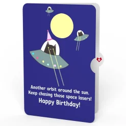 Lovepop Birthday|Grim Reaper Dark Humor Birthday with Space Laser Cats Pop-Up Card and Sentiment Set