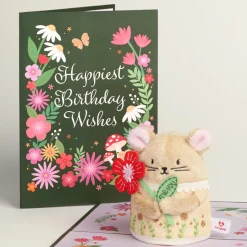 Lovepop Pop-Up Bouquets|Card & Gift Bundles|Happiest Birthday Wishes' Plushpop Card and Bouquet Bundle