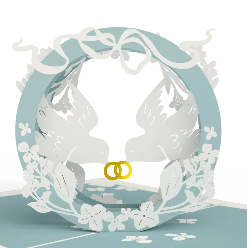 Lovepop Wedding|Happily Ever After Love Birds Pop-Up Card