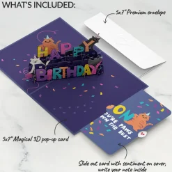 Lovepop Birthday|Happy Birthday Cats Pop-Up Card and Sentiment Set for Son