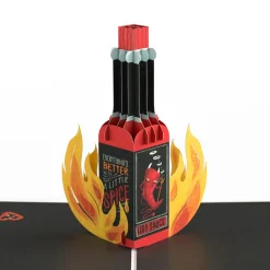 Lovepop Birthday|Happy Birthday Hot Stuff with Magic Hippo Pop-Up Card and Sentiment Set