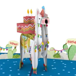 Kids Lovepop Birthday|Kids|Happy Birthday Llama Pop-Up Card