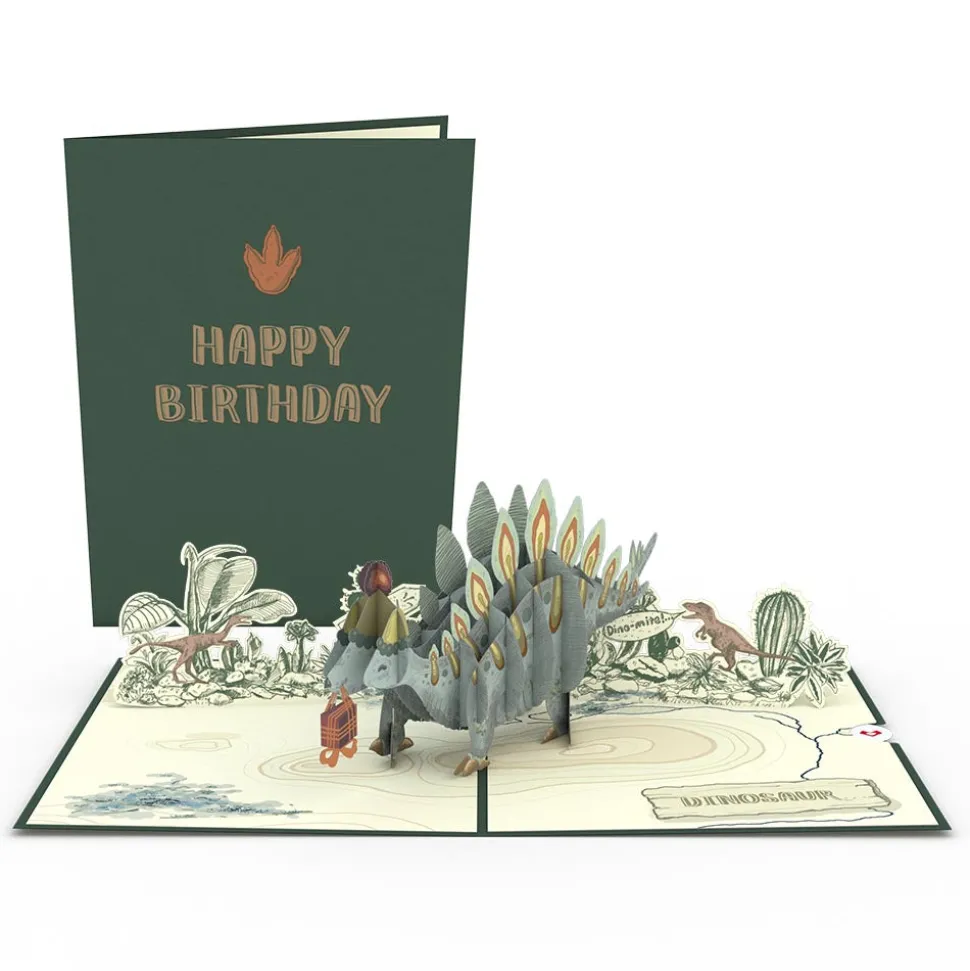 Kids Lovepop Greeting Cards|Birthday|Happy Birthday Stegosaurus Pop-Up Card