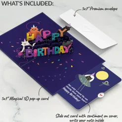 Lovepop Birthday|Happy Birthday with Space Laser Cats Pop-Up Card and Sentiment Set