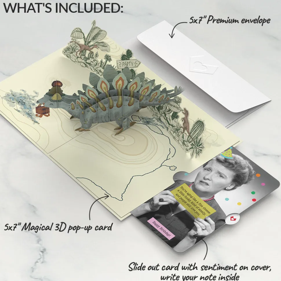 Lovepop Birthday|Happy Birthday You F*cking Fossil Pop-Up Card and Sentiment Set