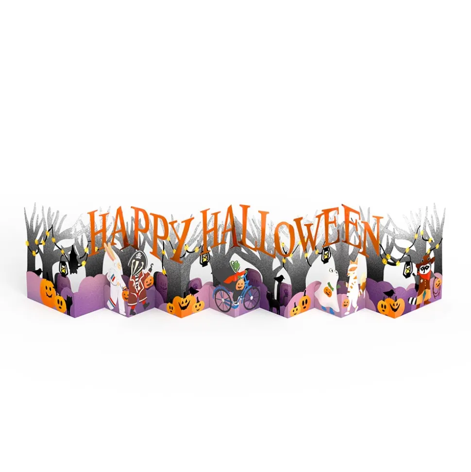 Lovepop Decor|Halloween 10/31|Happy Halloween Trick-or-Treat Loooooong Card™ (Expands to 2 feet)