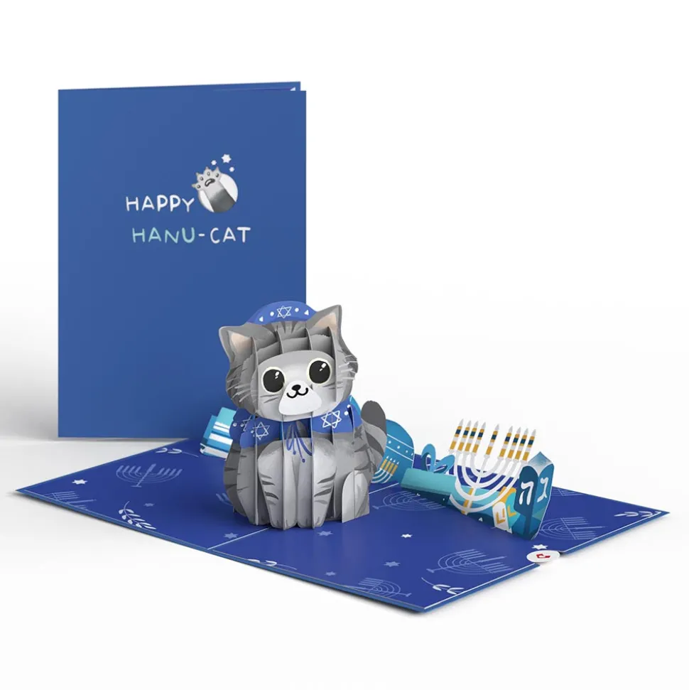 Lovepop Hanukkah 12/14|Happy Hanukkah Cat Pop-Up Card