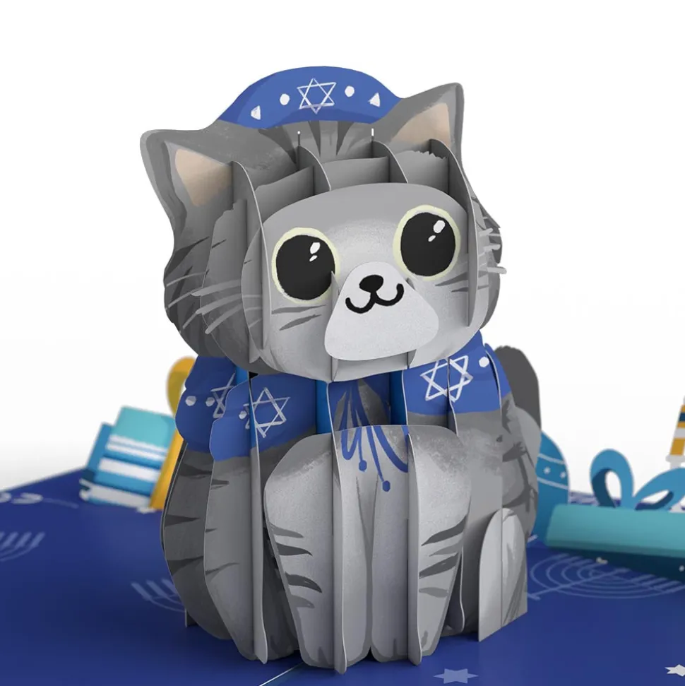 Lovepop Hanukkah 12/14|Happy Hanukkah Cat Pop-Up Card