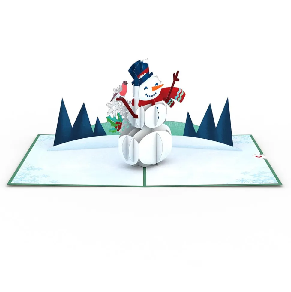 Kids Lovepop Greeting Cards|New Year 1/1|Happy Holidays Snowman Pop-Up Card