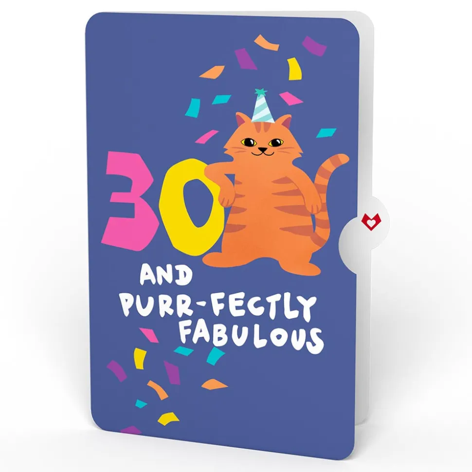 Lovepop Birthday|Happy 30th Birthday Cats Pop-Up Card and Sentiment Set
