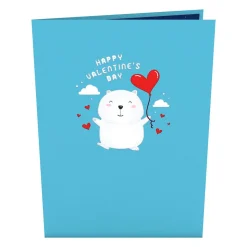 Kids Lovepop Greeting Cards|Valentine'S Day 2/14|Happy Valentine's Day' Bear Pop-Up Card