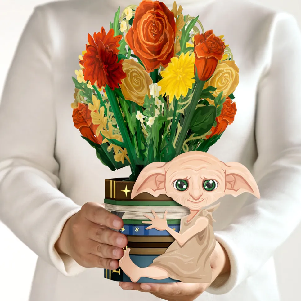 Lovepop Pop-Up Bouquets|Card & Gift Bundles|Harry Potter™ Dobby™ Birthday Pop-Up Card & Flower Buds Bouquet Bundle