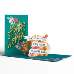 Women Lovepop Greeting Cards|International Women'S Day 3/8|Here's to Strong Women Pop-Up Card