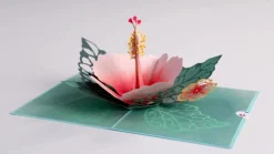 Women Lovepop Greeting Cards|Birthday|Hibiscus Bloom Pop-Up Card