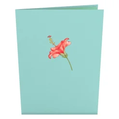 Women Lovepop Greeting Cards|Birthday|Hibiscus Bloom Pop-Up Card