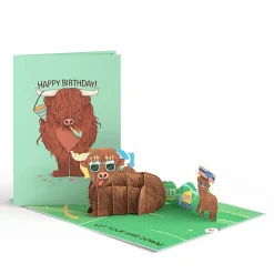 Lovepop Greeting Cards|Birthday|Highland Cow Birthday Pop-Up Card