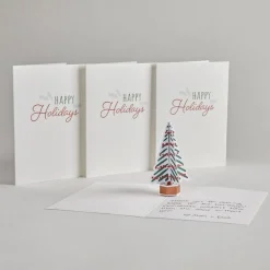 Lovepop Notecards|Christmas 12/25|Holiday Tree Notecards (Assorted 4-Pack)