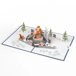 Lovepop Greeting Cards|Christmas 12/25|Holiday Woodland Animals Pop-Up Card