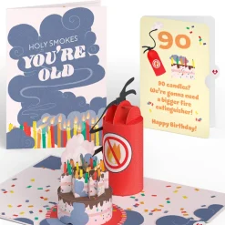 Lovepop Birthday|Holy Smokes You're Old 90th Birthday Pop-Up Card and Sentiment Set