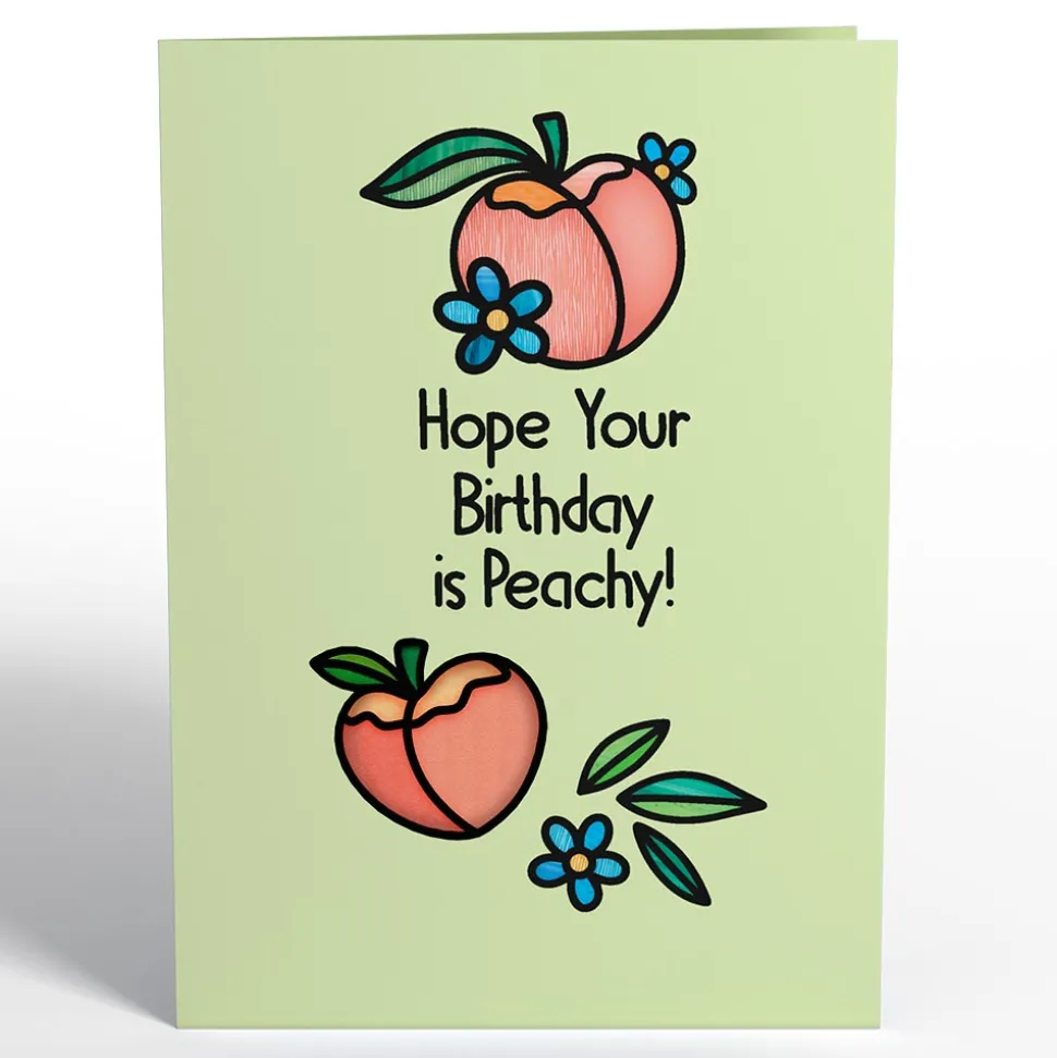 Lovepop Pop-Up Bouquets|Card & Gift Bundles|Hope Your Birthday is Peachy Suncatcher Card & Pop-Up Bouquet Bundle