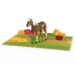 Kids Lovepop Greeting Cards|Birthday|Horse Pop-Up Card