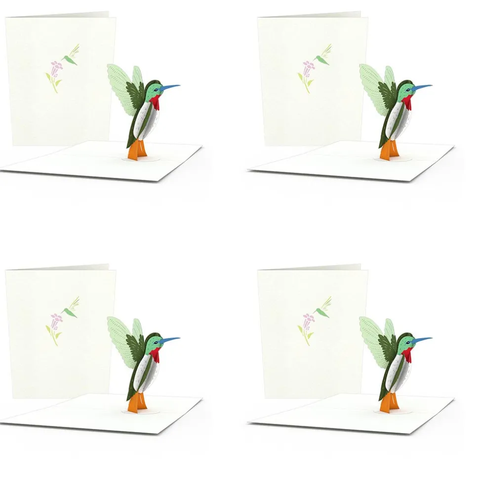 Lovepop Notecards|Get Well|Hummingbird Notecards (4-Pack)