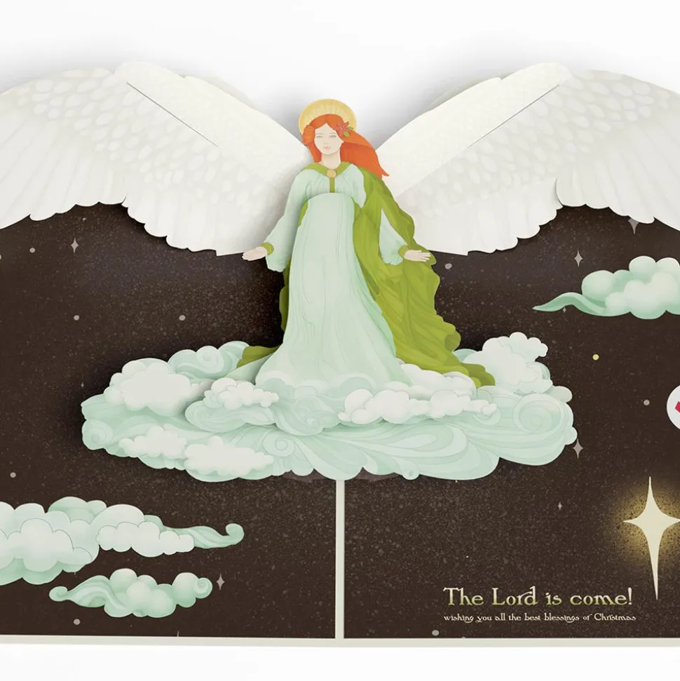 Lovepop Greeting Cards|Religious|Joy to the World Christmas Angel Pop-Up Card