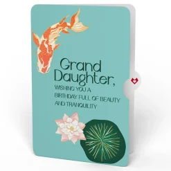 Lovepop Birthday|Koi Fish and Lotus Birthday Pop-Up Card and Sentiment Set for Granddaughter