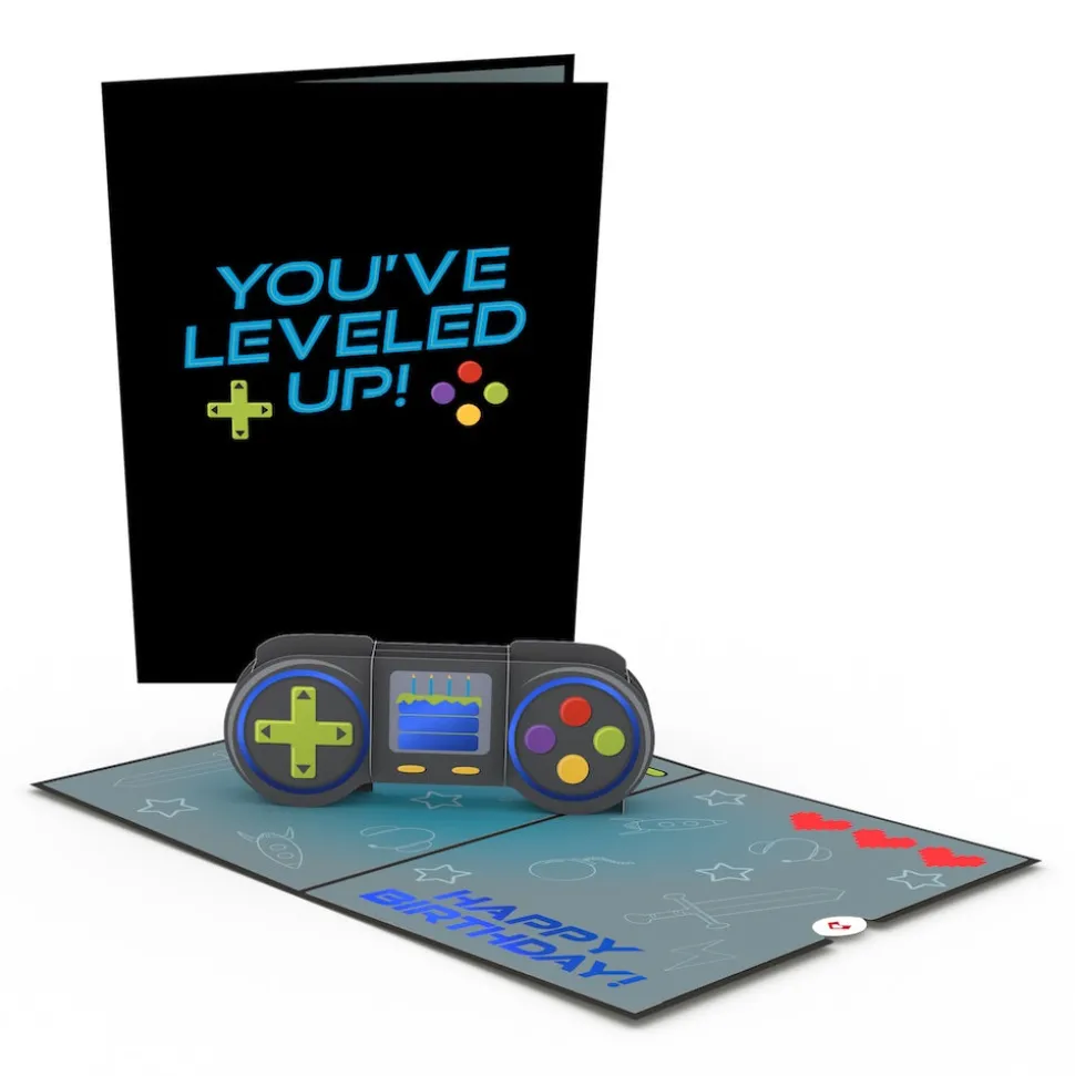Kids Lovepop Greeting Cards|Birthday|Leveled Up Gamer Birthday Pop-Up Card