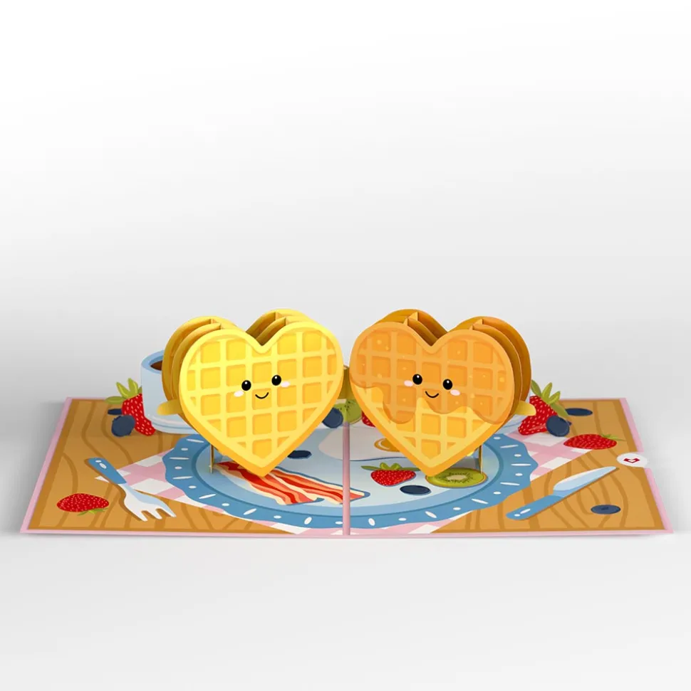 Kids Lovepop Greeting Cards|Anniversary|Like You a Waffle-Lot Pop-Up Card