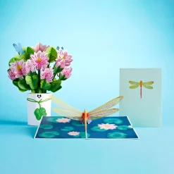 Lovepop Pop-Up Bouquets|Card & Gift Bundles|Lotus & Dragonfly Bundle