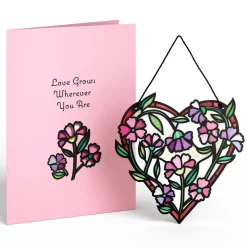 Lovepop Suncatcher Cards|Valentine'S Day 2/14|Love Grows Heart Suncatcher Card