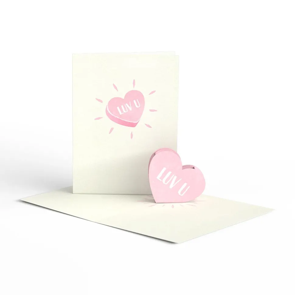Lovepop Notecards|Valentine'S Day 2/14|Love Hearts Notecards (Assorted 4-Pack)