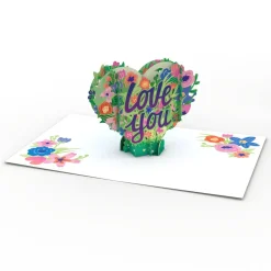 Lovepop Just Because|Valentine'S Day 2/14|Love You Flower Heart: Paperpop® Card