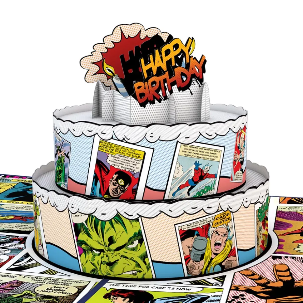Kids Lovepop Birthday|Kids|Marvel Comic Birthday Cake Pop-Up Card